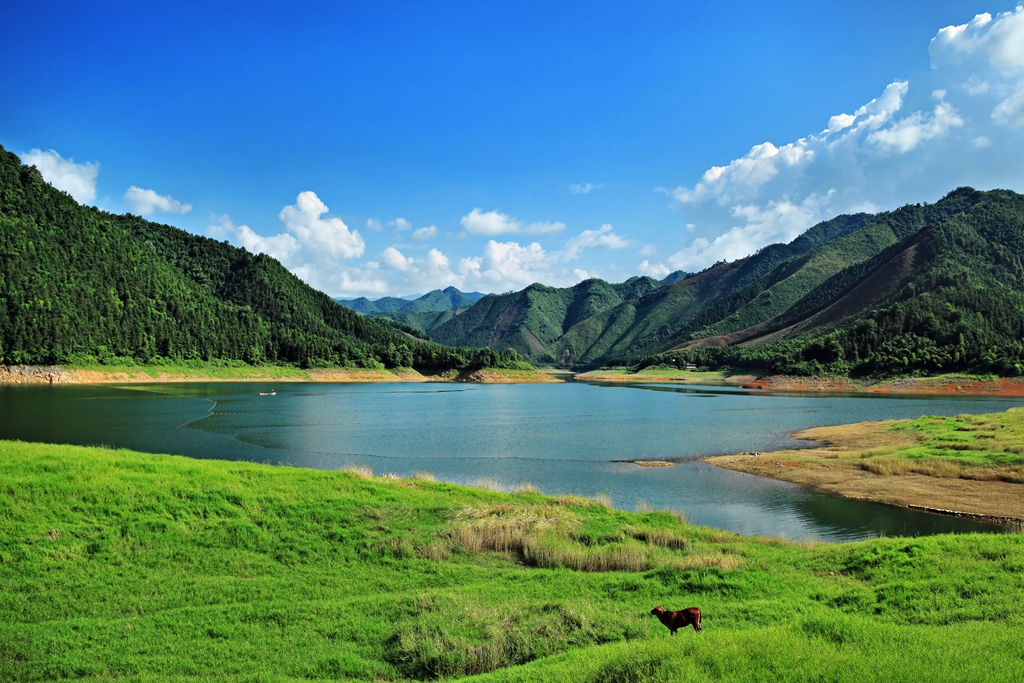 高山草甸三圣湖